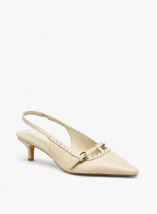Flora Bella By Shoexpress Womens Kitten Heel Slingback Shoes