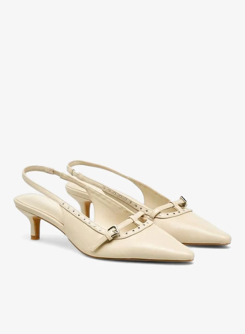 Flora Bella By Shoexpress Womens Kitten Heel Slingback Shoes