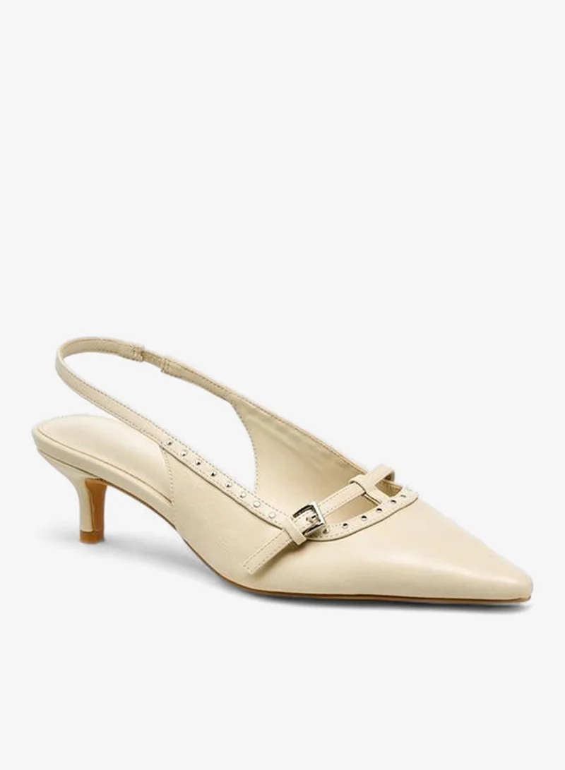 Flora Bella By Shoexpress Womens Kitten Heel Slingback Shoes
