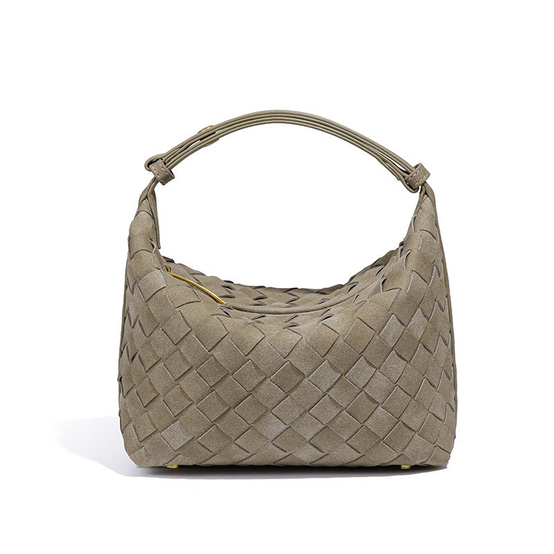 Autumn and Winter 2026 Frosted Woven Hand Carrying Lunch Box Bag Small All-match Mini Lunch Bag Women's Handbag - Image 1