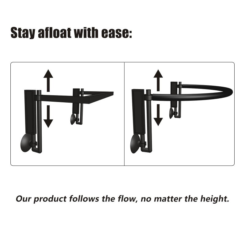 HOZOE Aquarium Floating Plant Corral, Intercepting Floating Plants from Filters and Heaters, Adjustable Height with Water Level, Can Be Used to Framed and Frameless Aquariums. (Combo Pack). - Image 5
