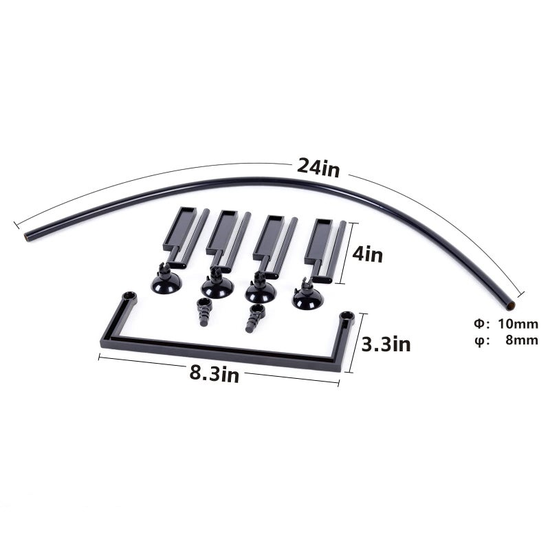 HOZOE Aquarium Floating Plant Corral, Intercepting Floating Plants from Filters and Heaters, Adjustable Height with Water Level, Can Be Used to Framed and Frameless Aquariums. (Combo Pack). - Image 2