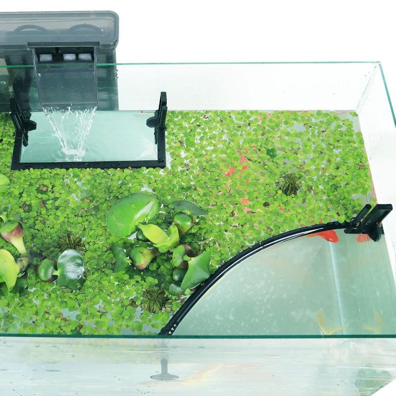 HOZOE Aquarium Floating Plant Corral, Intercepting Floating Plants from Filters and Heaters, Adjustable Height with Water Level, Can Be Used to Framed and Frameless Aquariums. (Combo Pack). - Image 1