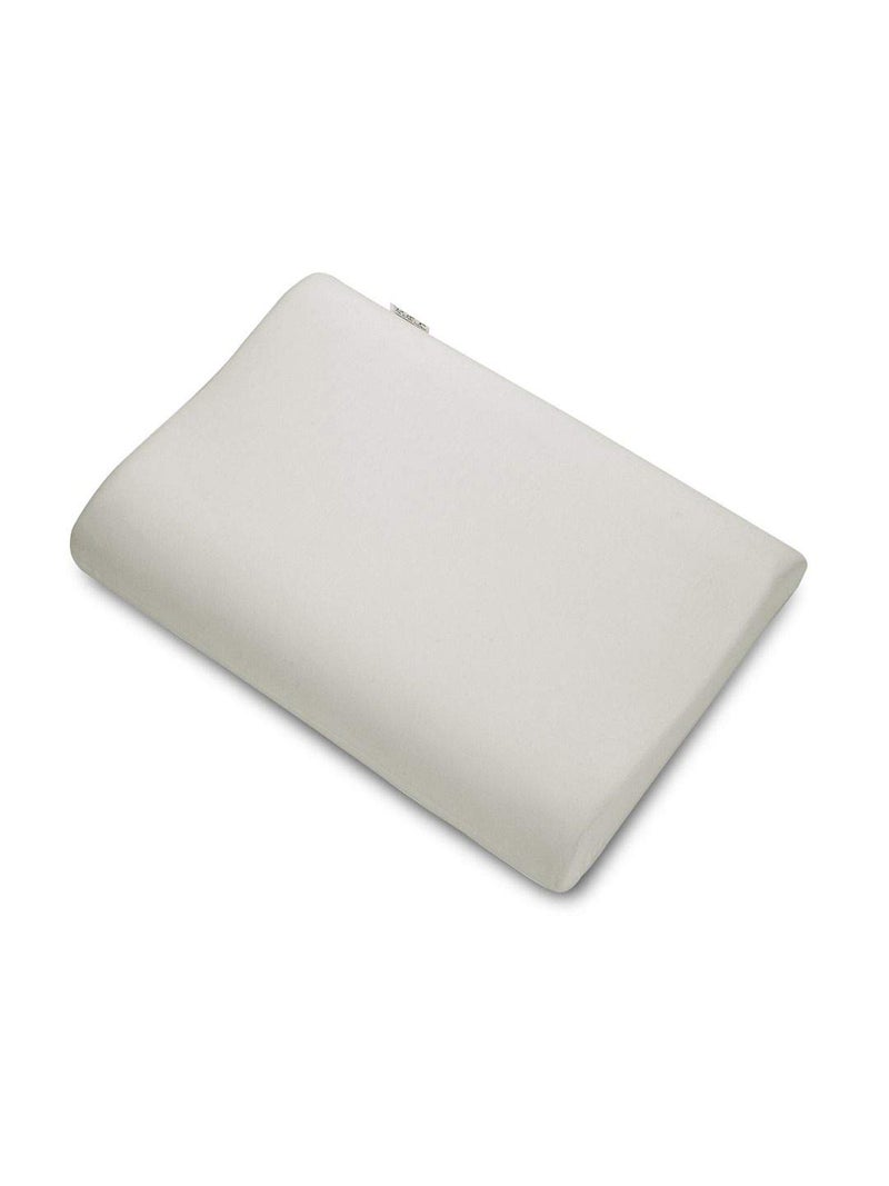 BIANCA Orthopedic Cervical Contour Shape Memory Foam Pillow With Bamboo Fabric Removable Zipper Cover -16 X 24 size (citron) | Soft Sleeping Pillow for Neck & Back Support | Set of 1 Piece solid-white - Image 4