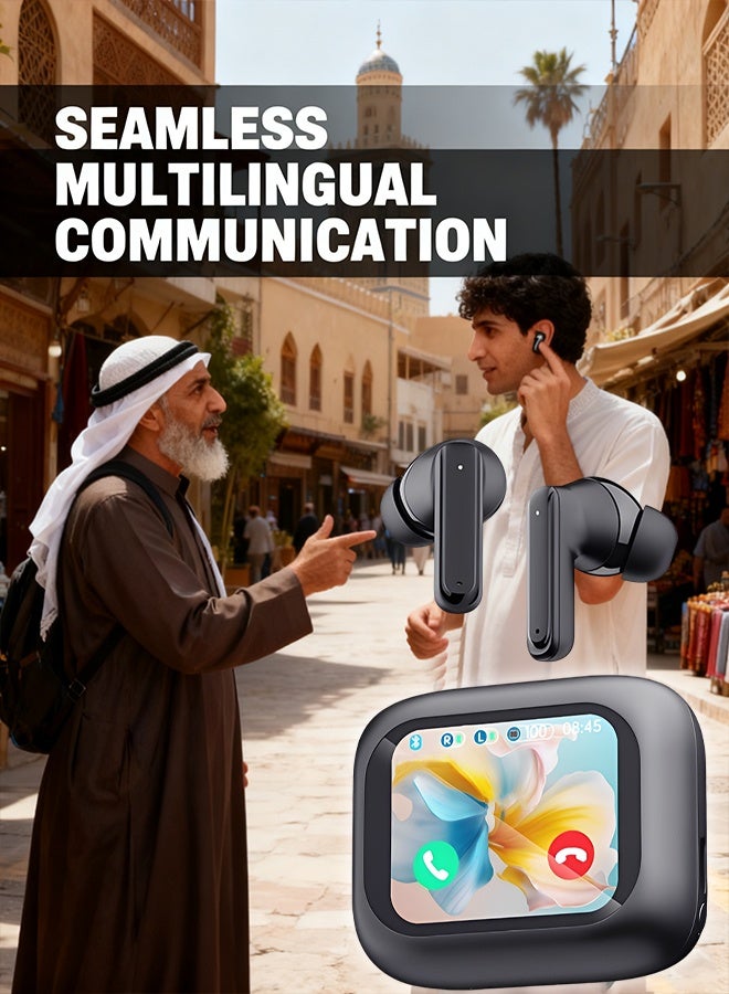 Wireless In-Ear Bluetooth Headphones: Noise Cancellation, Translation Function & Touchscreen Display - HD Calls - Image 1