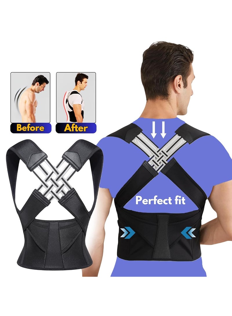 اترجسز جهاز تصحيح الظهر , جهاز تصحيح الموقف للرجال والنساء , جهاز تصحيح الموقف لدعم الظهر , جهاز تصحيح الموقف العلوي مرة أخرى للجسم والرقبة والكتفين , تخفيف الألم , جهاز تصحيح الظهر ( متوسطة الحجم ) - Image 2