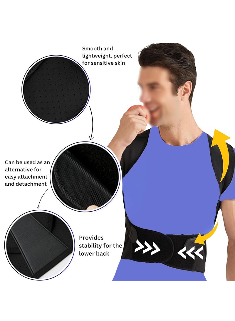 اترجسز جهاز تصحيح الظهر , جهاز تصحيح الموقف للرجال والنساء , جهاز تصحيح الموقف لدعم الظهر , جهاز تصحيح الموقف العلوي مرة أخرى للجسم والرقبة والكتفين , تخفيف الألم , جهاز تصحيح الظهر ( متوسطة الحجم ) - Image 3