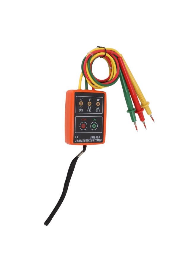Thoraya 60V‑600V Three Phase Sequence Meter High Efficiency AC Phase Rotation Tester with LED Indicator Detector  - Image 2