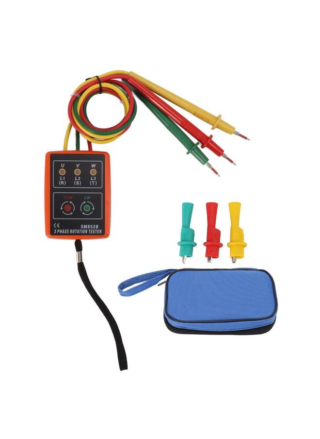 Thoraya 60V‑600V Three Phase Sequence Meter High Efficiency AC Phase Rotation Tester with LED Indicator Detector  - Image 1