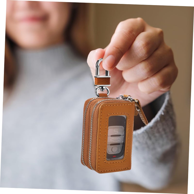 3 Pack Car Key Holder Pouch Case with Zipper Small Keychain Bag - Image 5