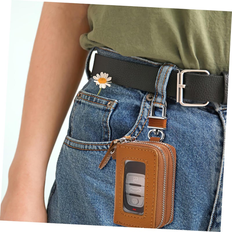 3 Pack Car Key Holder Pouch Case with Zipper Small Keychain Bag - Image 4