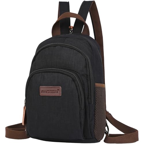 PACKISM Small Backpack Purse for Women - Convertible Backpack Purse Sling Bag for Women with Multiple Compartment Pockets Adjustable Straps Daily Mini Backpack, Black - Image 1