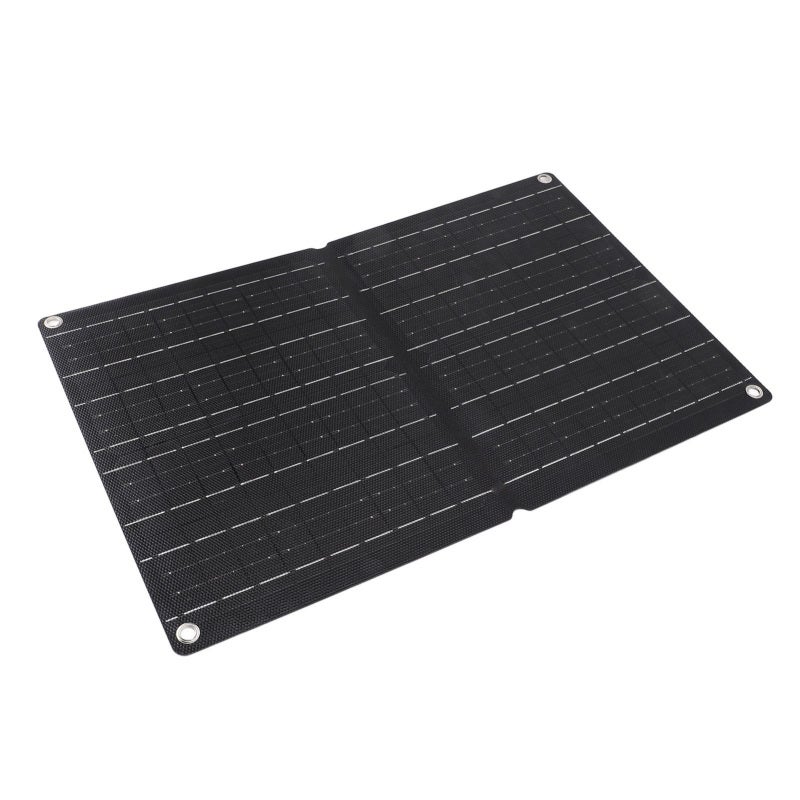 60W Foldable Solar Panel: High Efficient Charging, Integrated Controller Kit, Safe Protective Design - Portable Solar Panel for Outdoor Camping, Travel, On-the-go Device Charging - Image 1