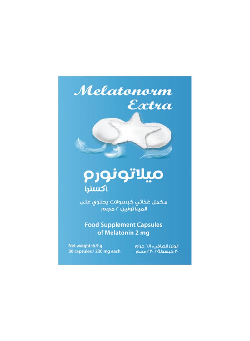 Noor AlQmar Melatonorm Extra Of Melatonin 2Mg For Insomnia And Anexiety - 30 Capsules - Image 4