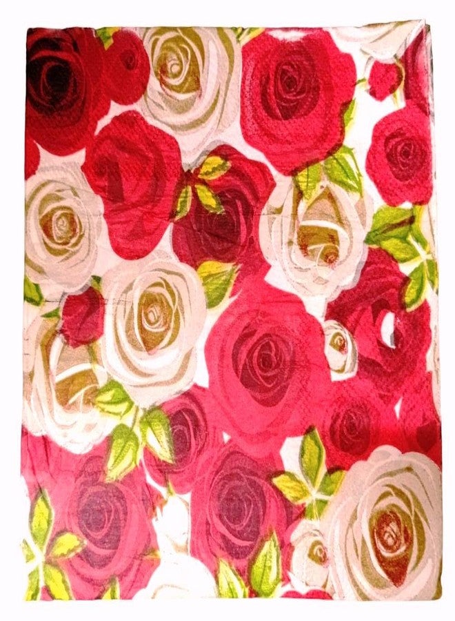 LUDALY Vintage Floral Printed Paper Napkins/Decorative Decoupage for Wedding, valentine, Dinner Tea Party Pack of 20 Pcs. (Red Rose) - Image 1