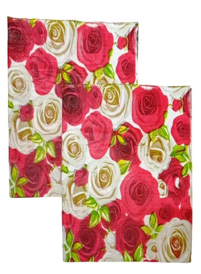 LUDALY Vintage Floral Printed Paper Napkins/Decorative Decoupage for Wedding, valentine, Dinner Tea Party Pack of 20 Pcs. (Red Rose) - Image 2