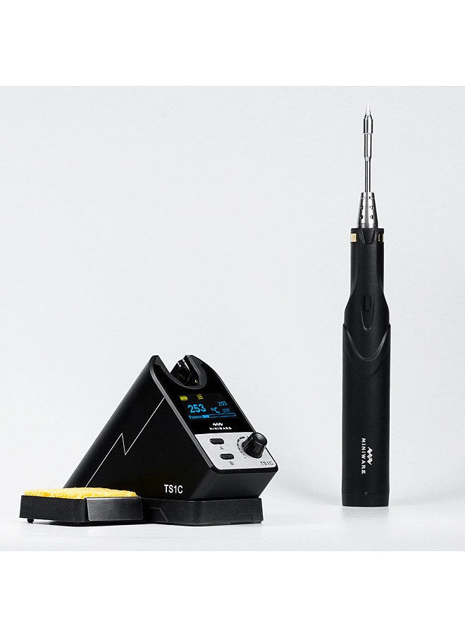 TS1C Wireless Soldering Iron Super-Capacitor Storage Tech BT Communication Intelligent Preheating Standard PD Powersupply Easy Firmware Upgrade with TS-B02 Bit