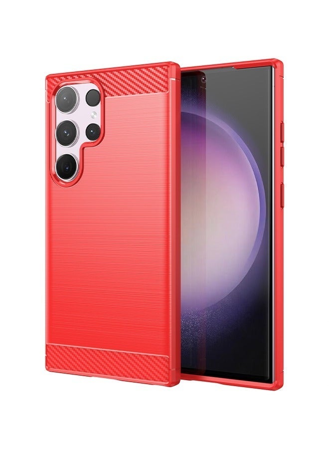 X-level Samsung Galaxy S24 Ultra Case Cover with Soft TPU Carbon Fiber Texture Anti-Scratch Shockproof Slim Anti-Drop Bumper Back Cover Comfortable Touch Cell Phone  Accessory for Galaxy S24 Ultra 5G - Image 1