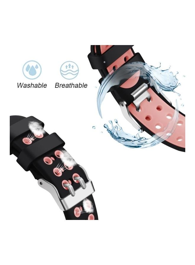 نيبمينينت سوار معصم بديل من السيليكون بلونين مزدوج الصدر لساعة أبل سيريس 7/6/SE/5/4/3/2/1 مقاس 42/44/45 مم أسود/ وردي - Image 5