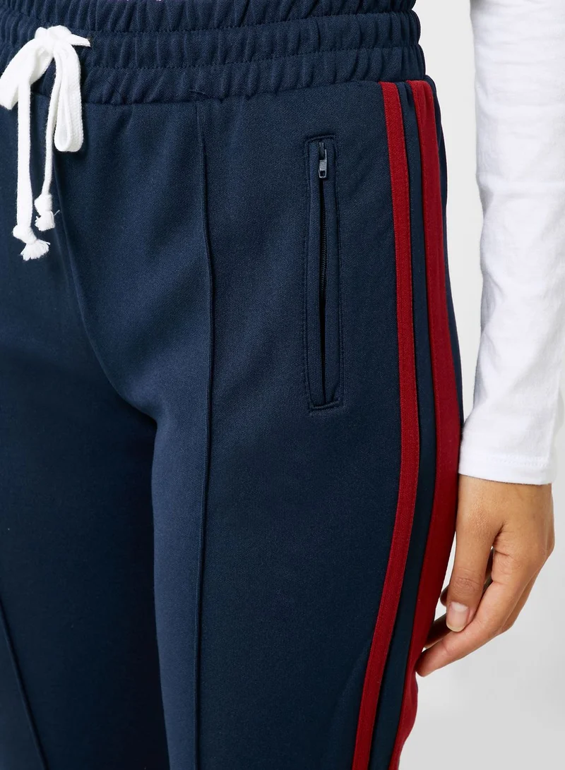 FOREVER 21 Side Stripe Detail Tie Waist Pants