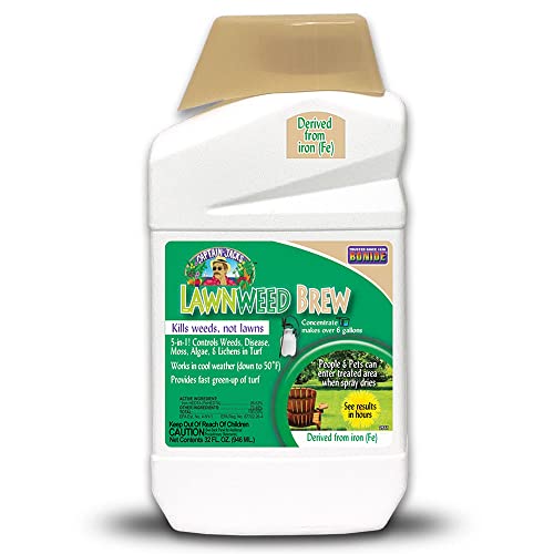 Bonide Captain Jack's Lawnweed Brew, 32 oz Concentrate, Fast-Acting Formula Controls Weeds, Moss, Algae, Lichens & Disease - Image 1