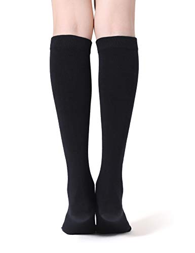 FITRELL 4 Pack Women's Knee High Socks Outdoor Sports Athletic Socks Casual Tube, Black - Image 5