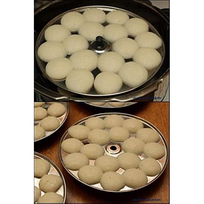 Dharam Paul Traders Stainless Steel Mini Idli Maker Stand  Podi Idli Steamer With 4 Plates And 48 Cavities12 Cavities In 1 Plate - Image 3
