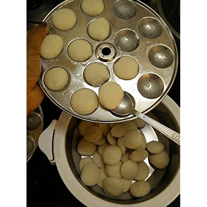 Dharam Paul Traders Stainless Steel Mini Idli Maker Stand  Podi Idli Steamer With 4 Plates And 48 Cavities12 Cavities In 1 Plate - Image 4