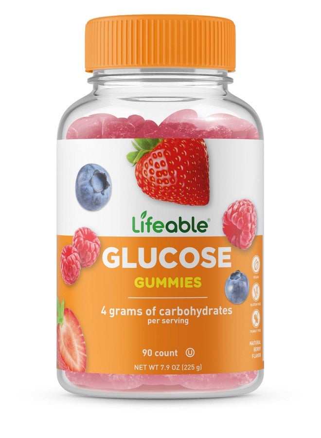 Lifeable Glucose Gummies - Great Tasting Natural Flavor Gummy - Gluten Free GMO-Free Chewable - for Adults and Kids - 90 Gummies - Image 1