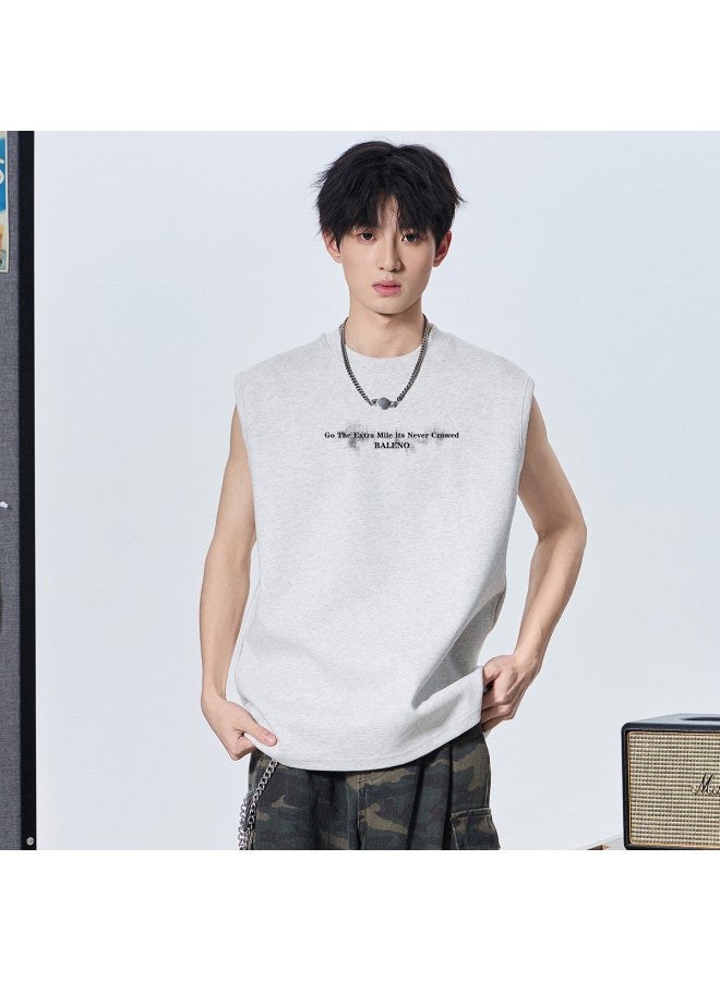 Baleno Pure Cotton Versatile Breathable Tank Top american Streetwear Brand summer Thin Sports Casual Loose Fit Sleeveless Tee soft Skin-friendly T-shirt - Image 3