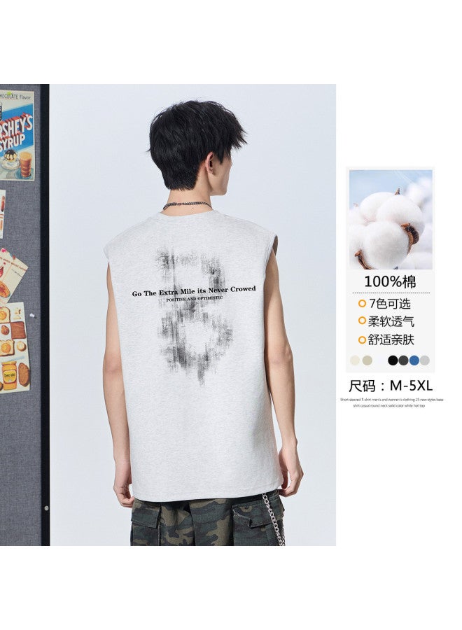 Baleno Pure Cotton Versatile Breathable Tank Top american Streetwear Brand summer Thin Sports Casual Loose Fit Sleeveless Tee soft Skin-friendly T-shirt - Image 2