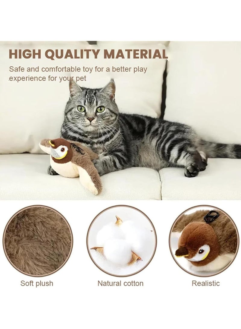general Pet Interactive Chirping and Flapping Toy Flapping Bird Cat Toy Indoor Cat Flying Bird Toy Flying Simulation Electric Sparrow - Image 2