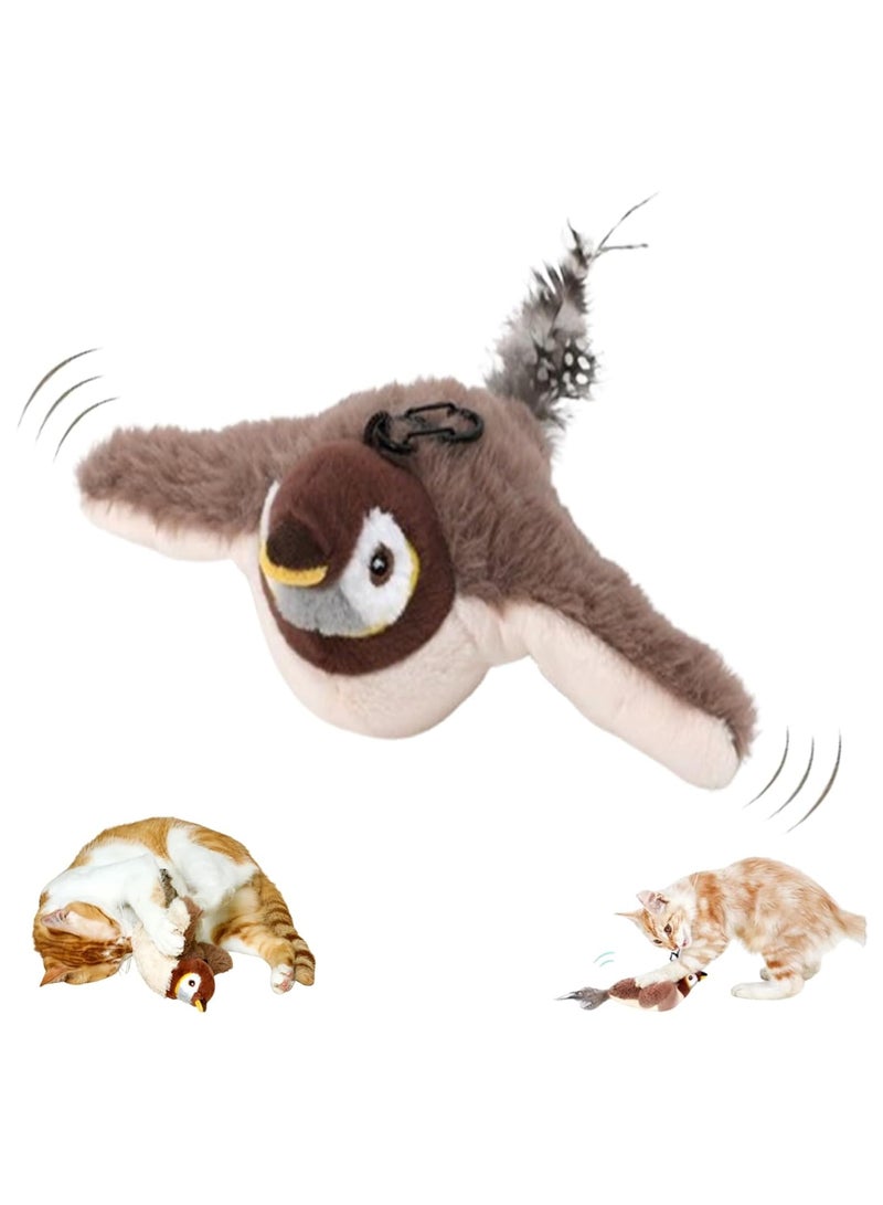 general Pet Interactive Chirping and Flapping Toy Flapping Bird Cat Toy Indoor Cat Flying Bird Toy Flying Simulation Electric Sparrow - Image 1