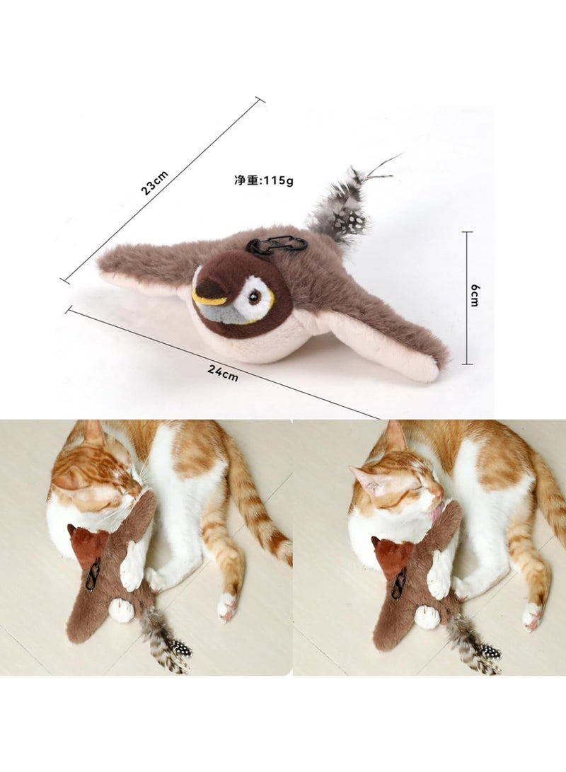 general Pet Interactive Chirping and Flapping Toy Flapping Bird Cat Toy Indoor Cat Flying Bird Toy Flying Simulation Electric Sparrow - Image 5