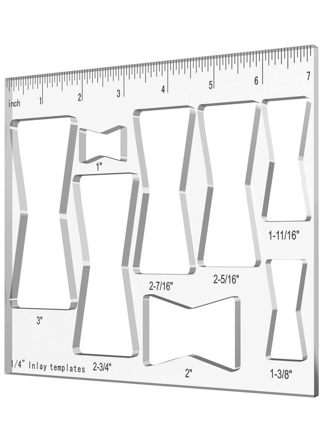Hecfu 8 in 1 Router Template for Woodworking, Router Jig Bowtie Template for Woodworking, Bowtie Router Template Jig Kit, Butterfly Inlay Template Decorative - Image 1