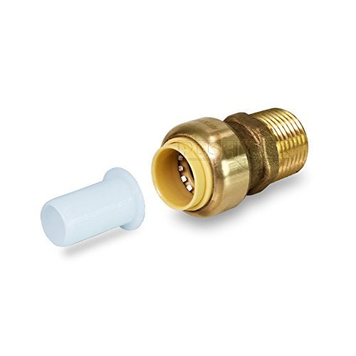 SUPPLYGIANT Pushlock UPMC12 1/2 Inch Long Push X Male Adapter for Push-Fit Fittings, Brass, Connects PEX, CPVC and Copper, 0.5 inch - Image 4