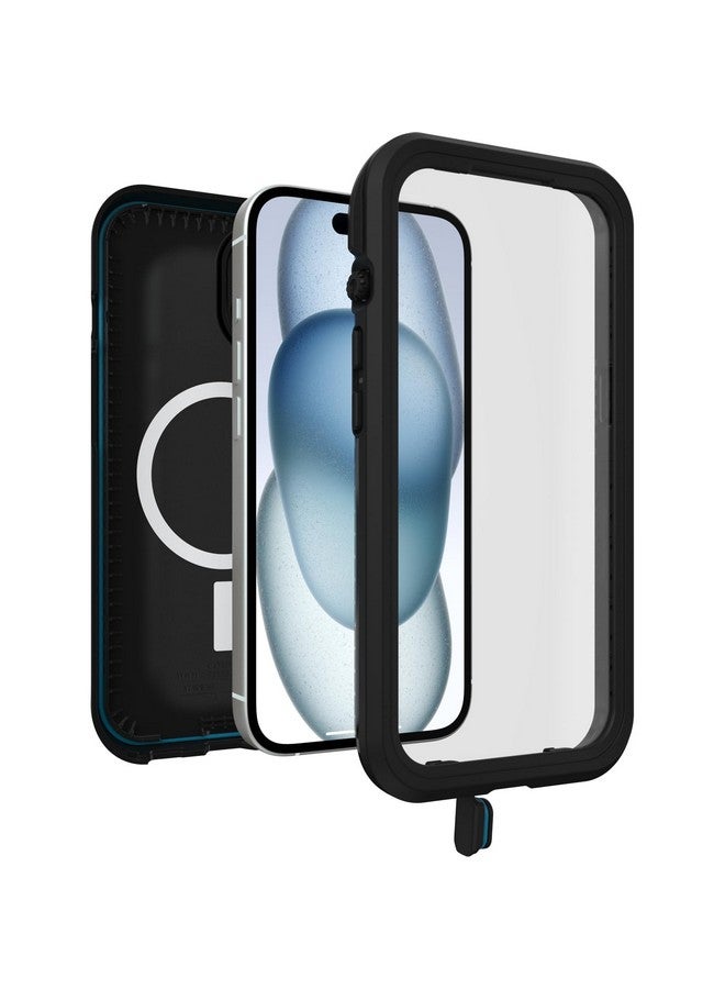 أوتربوكس جراب OtterBox iPhone 15 (فقط) من سلسلة FRĒ المقاوم للماء مع MagSafe (مصمم بواسطة LifeProof) - أسود، مقاوم للماء، مصنوع من 60% بلاستيك معاد تدويره، أنيق وعصري  - Image 4