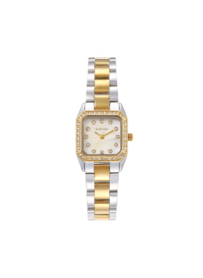 Black Moon Elegant Blackmoon Women's Watch Stylish White Dial Stainless Steel Band Water Resistant Perfect for Casual and Formal Wear  - Image 1