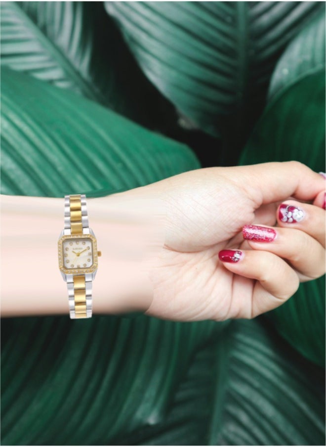Black Moon Elegant Blackmoon Women's Watch Stylish White Dial Stainless Steel Band Water Resistant Perfect for Casual and Formal Wear  - Image 3