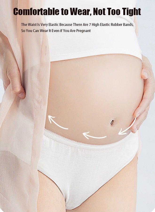 VUCATIN 4PCS Disposable Briefs Women’s Disposable Briefs Pure Cotton Underwear for Travel Low Cut Briefs Disposable Maternity Underwear Disposable Panties Girls Travel Underwear Disposable - Image 2