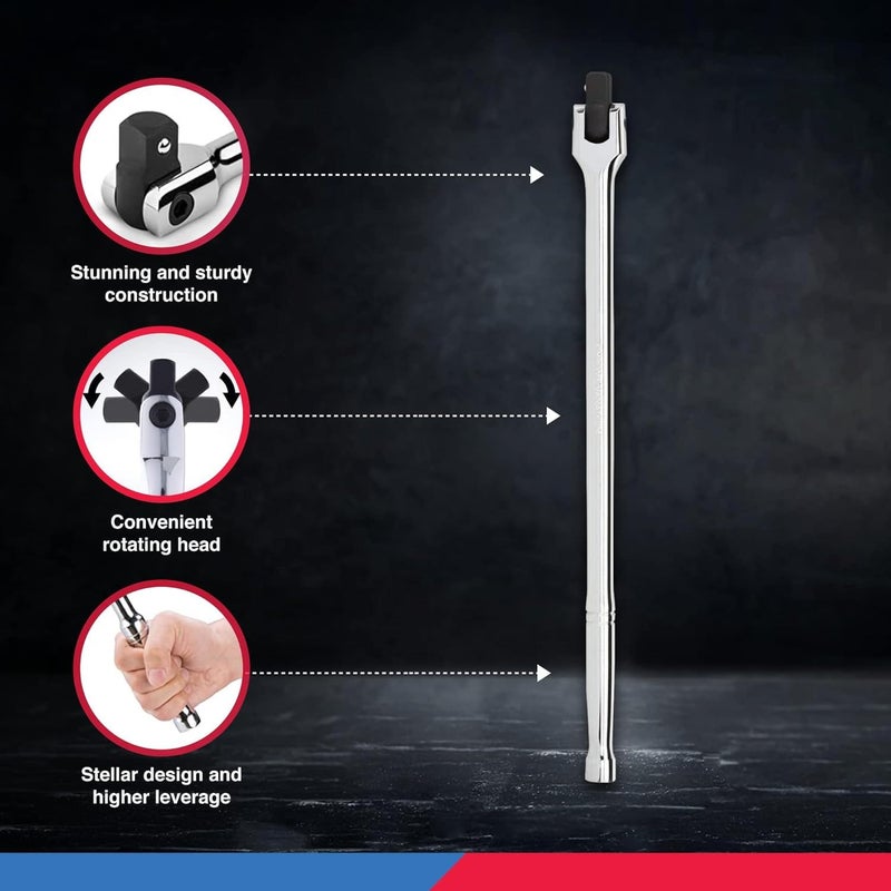 Neiko نيكو 00211A بار كسر بامتداد 1/2 بوصة، بطول 18 بوصة، مصنوع من فولاذ CrV - Image 4