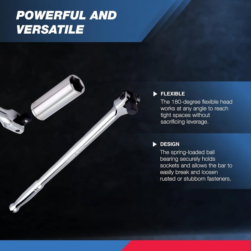 Neiko نيكو 00211A بار كسر بامتداد 1/2 بوصة، بطول 18 بوصة، مصنوع من فولاذ CrV - Image 3