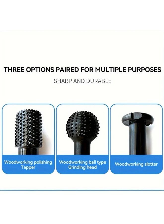 3 Piece Woodworking Groove Tool Kit With Grooving Machine Polishing And Carbon Steel Cutting Tools - Image 4