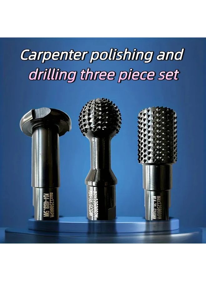 3 Piece Woodworking Groove Tool Kit With Grooving Machine Polishing And Carbon Steel Cutting Tools - Image 2