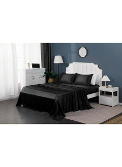 VITION Satin Silk Pillow Case Cover for Hair and Skin, Soft Breathable Smooth Both Sided Silk Pillow Cover Pair (Queen - 50 x 75cm - 2pcs - Black)  - Image 4