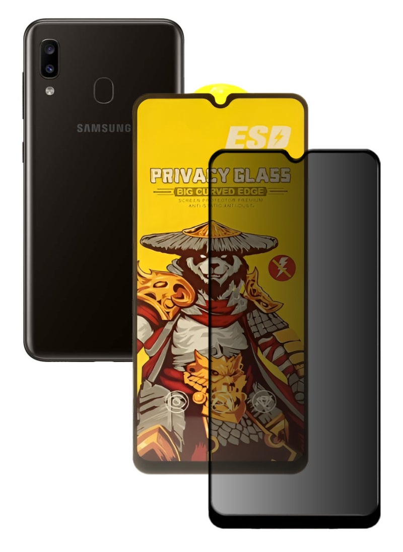 ESD Tempered Dustproof Privacy Glass Screen Protector Compatible For Samsung Galaxy A20 - Image 1