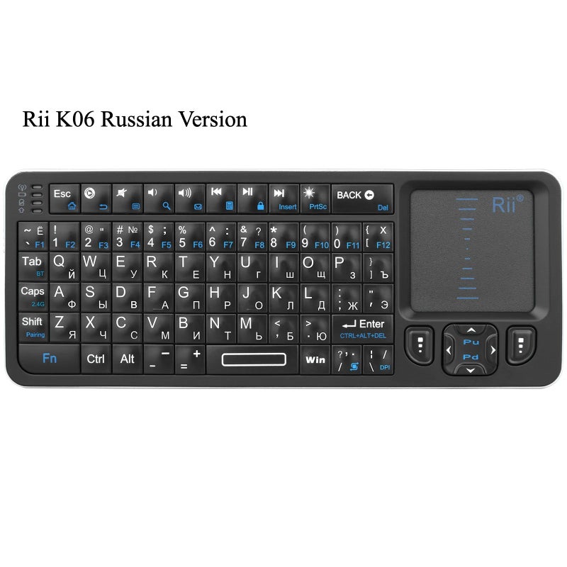 ار اي اي لوحة مفاتيح Rii K06 - أسود - Image 1