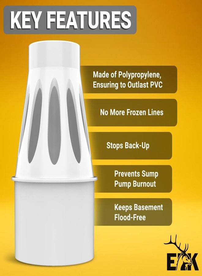 ELK Freeze Relief 3" - Use Between 1.5" Sump Pump Line to 3" Discharge Line - Pipe Transition that Relieves Water Pressure and Protects Against Pipe Bursting, Pump Failure and Flooding - Image 3