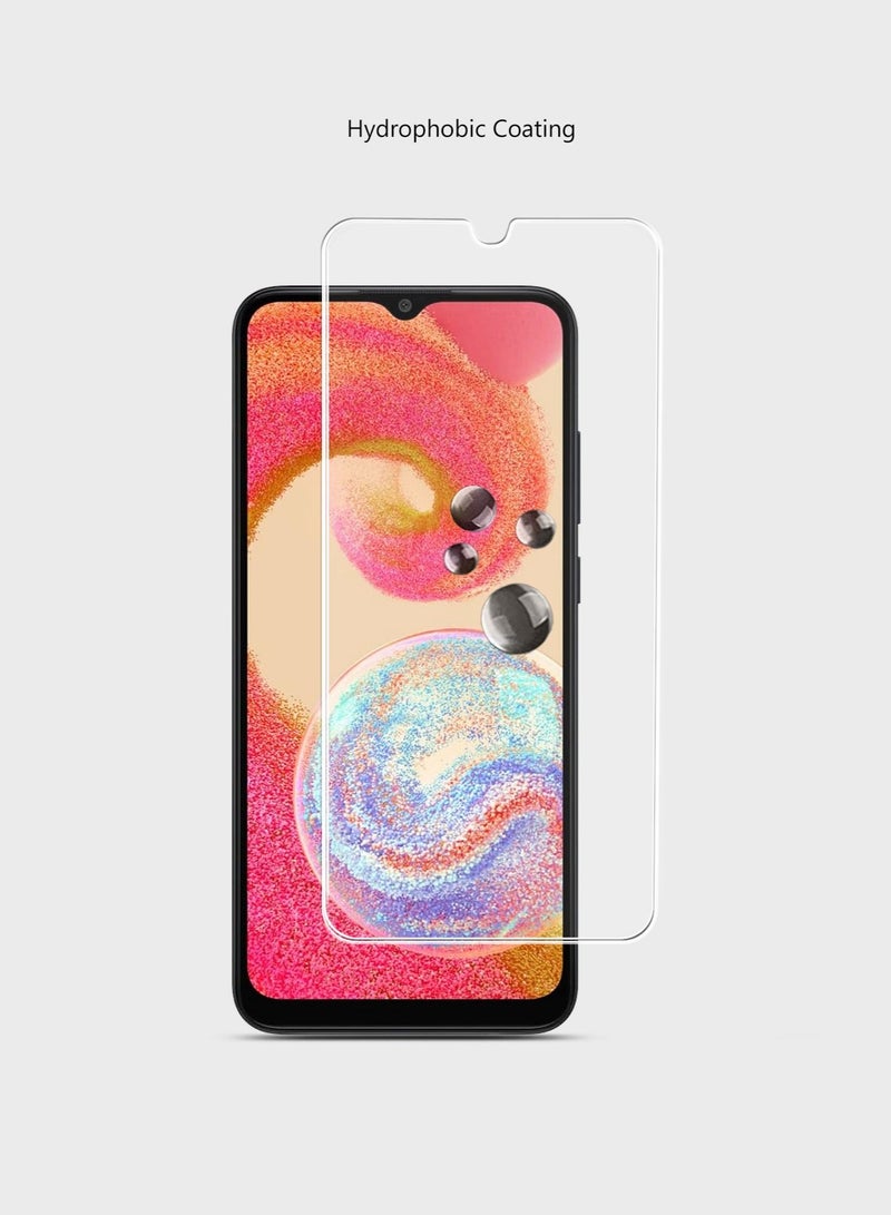 Techie حماية شاشة زجاجية مقواة بتقنية HD لجهاز سامسونغ جالاكسي A04e مضادة للانعكاس مضادة للفقاعات صلابة 9H سمك 0.2 مم أطراف مدورة تركيب سهل - Image 5