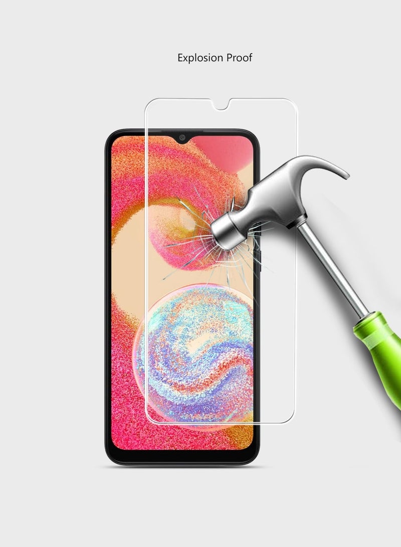 Techie حماية شاشة زجاجية مقواة بتقنية HD لجهاز سامسونغ جالاكسي A04e مضادة للانعكاس مضادة للفقاعات صلابة 9H سمك 0.2 مم أطراف مدورة تركيب سهل - Image 3